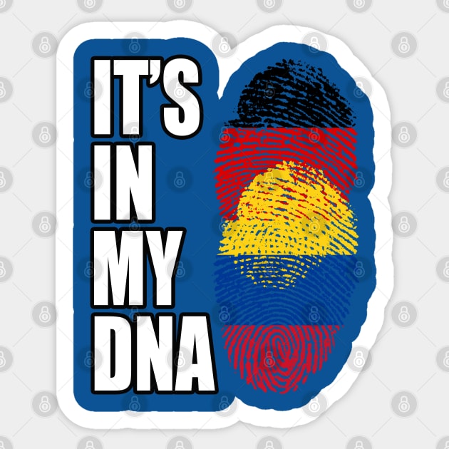 Germany and Colombian Mix DNA Heritage Sticker by Just Rep It!!